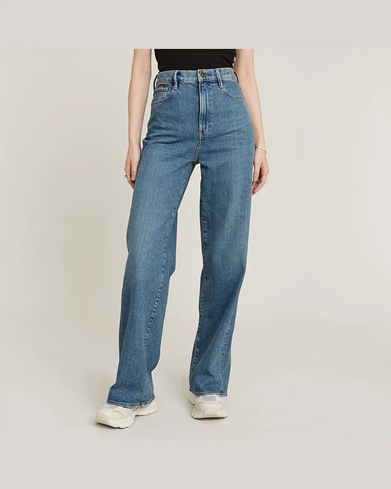 G-STAR RAW Deck 2.0 High Loose Jeans - Mittelblau - Damen Mittelblau