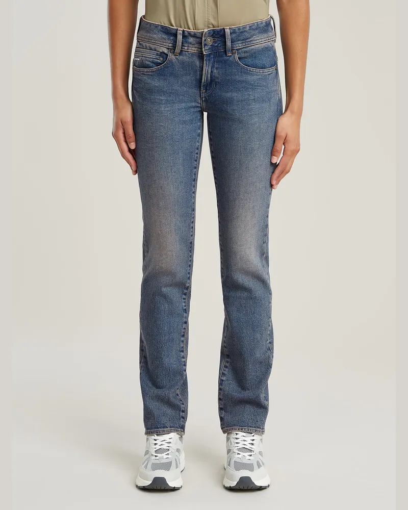 G-STAR RAW Midge Slim Straight Jeans - Mittelblau - Damen Mittelblau