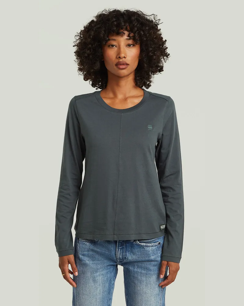 G-STAR RAW Front Seam T-Shirt - Dunkelblau - Damen Dunkelblau