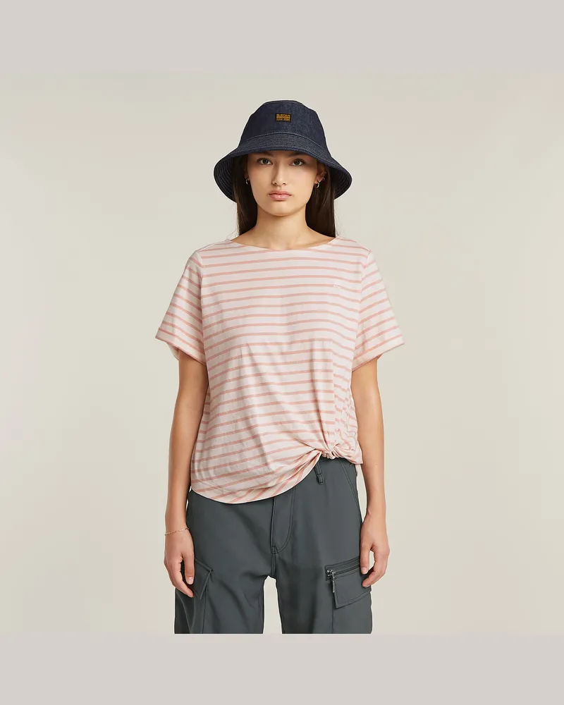 G-STAR RAW Striped Knot T-Shirt - Mehrfarbig - Damen Mehrfarbig