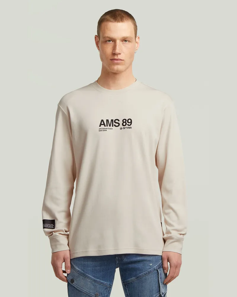 G-STAR RAW AMS 89 T-Shirt - Weiß - Herren Weiß