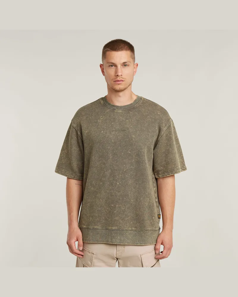 G-STAR RAW Acid Wash Loose Sweater - Braun - Herren Braun