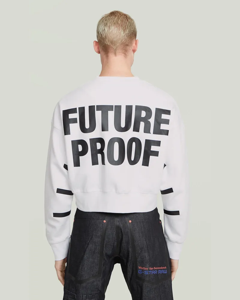 G-STAR RAW WVB Unisex Cropped Sweatshirt - Weiß - Herren Weiß