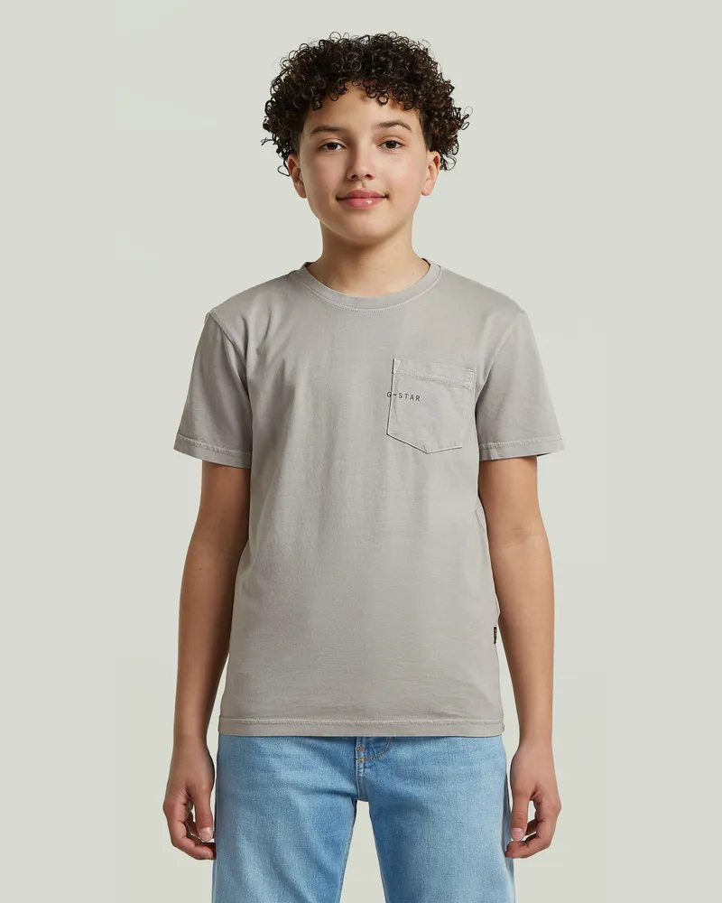 G-STAR RAW Boys Base Pocket T-Shirt - Grau - jungen Grau