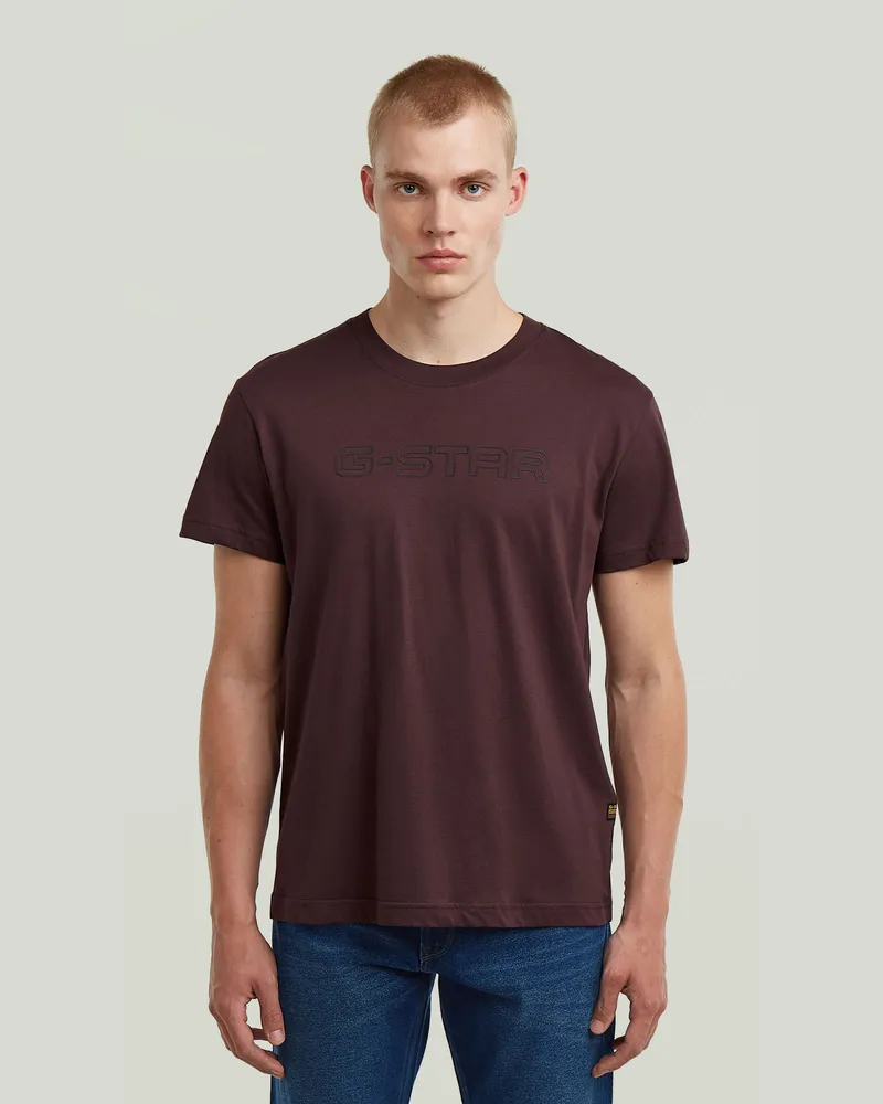 G-STAR RAW Outline Corporate Script Logo T-Shirt - Lila - Herren Lila