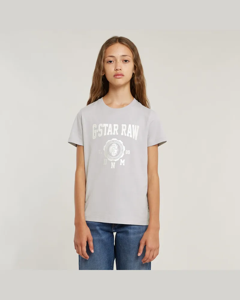 G-STAR RAW Mädchen T-Shirt Regular - Grau - mädchen Grau