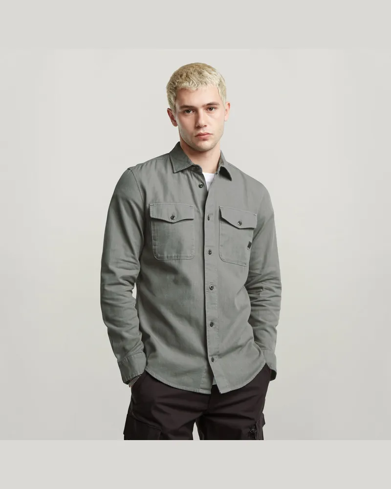 G-STAR RAW Marine Slim Hemd - Grau - Herren Grau