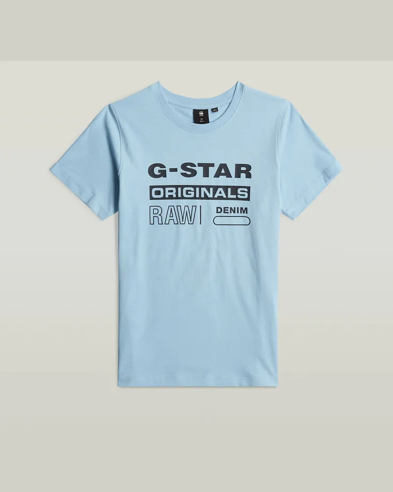 G-STAR RAW Jungen T-Shirt Regular - Hellblau - jungen Hellblau
