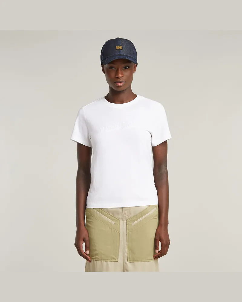G-STAR RAW Embro Logo T-Shirt - Weiß - Damen Weiß