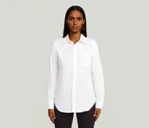 Slim Poplin Long Sleeve Shirt - Weiß - Damen