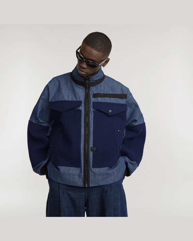 G-STAR RAW Unisex GSRR Maxi Reversible Bomberjacke - Dunkelblau - Herren Dunkelblau