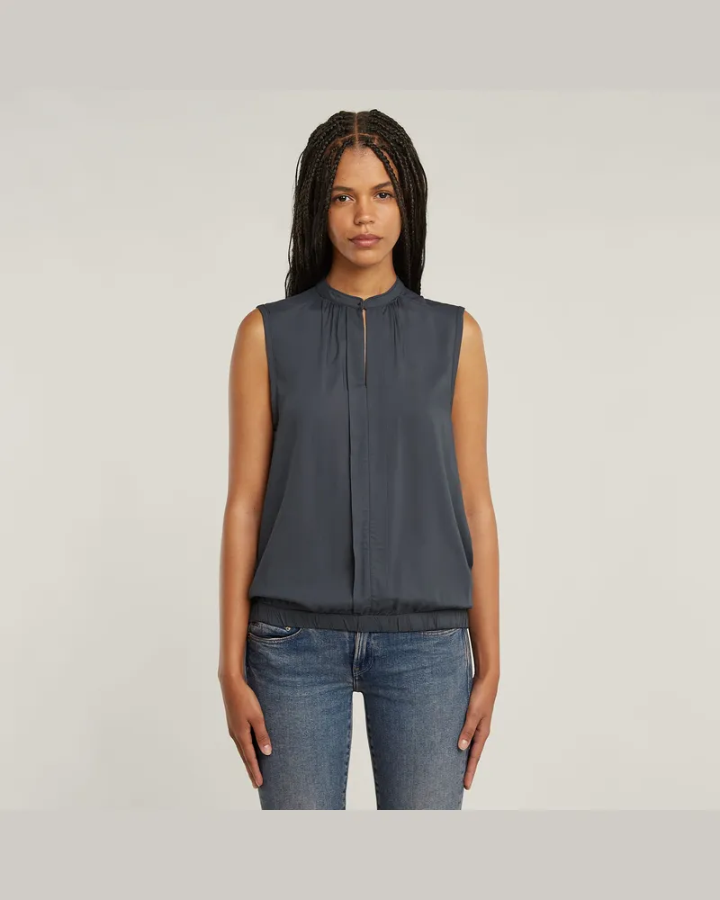 G-STAR RAW Stand Up Collar Top - Grau - Damen Grau