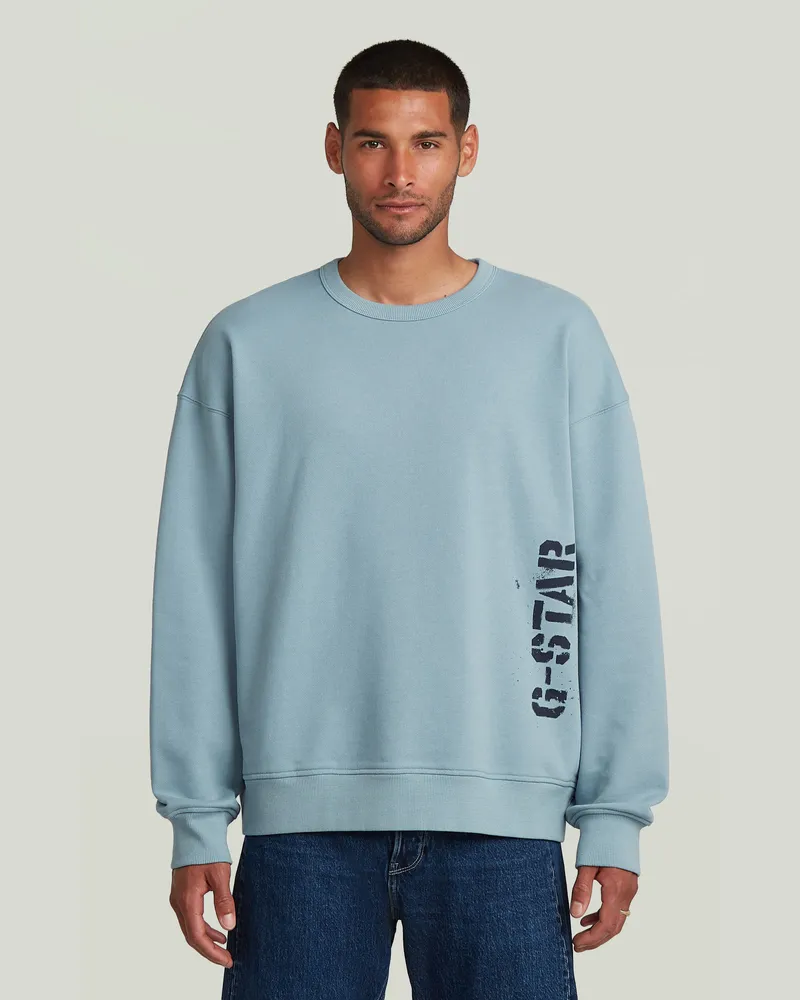 G-STAR RAW Sprayed 89 Loose Sweater - Hellblau - Herren Hellblau