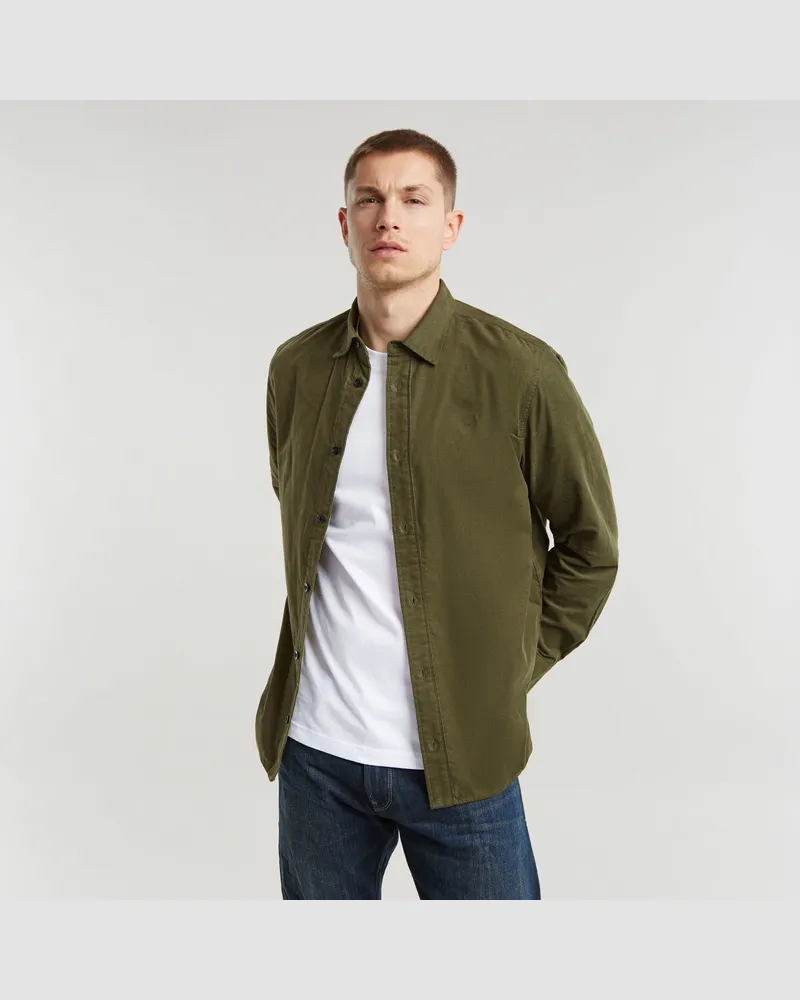 G-STAR RAW Clean Regular Hemd - Grün - Herren Grün