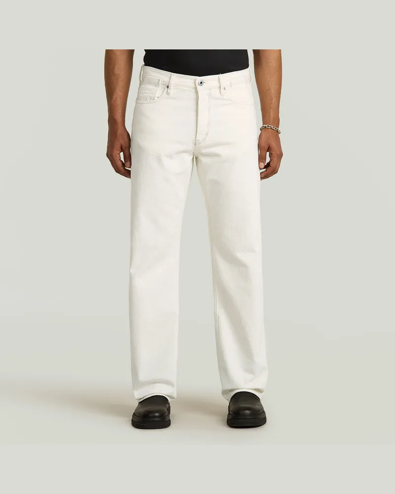 G-STAR RAW Deeggie Relaxed Straight Jeans - Weiß - Herren Weiß