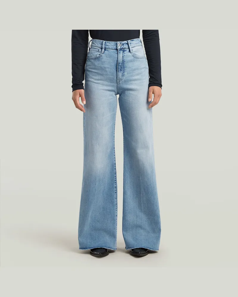 G-STAR RAW Deck Ultra High Wide Leg Jeans - Hellblau - Damen Hellblau