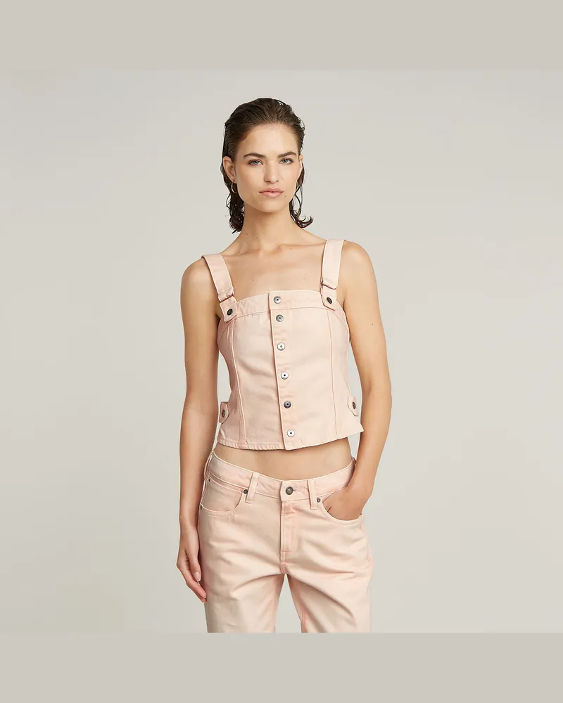 G-STAR RAW Bustier Top Detachable Straps - Pink - Damen Pink