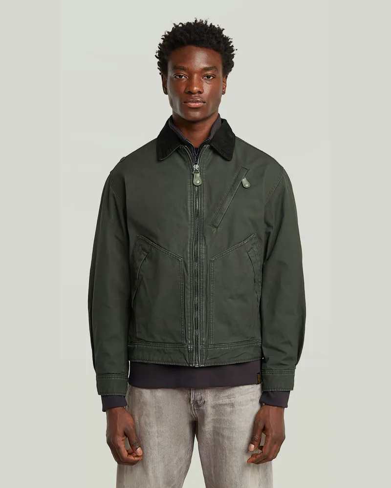 G-STAR RAW Duty Canvas Trucker Jacke - Grau - Herren Grau