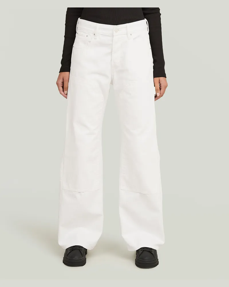 G-STAR RAW Bowey Carpenter Loose Jeans - Weiß - Damen Weiß