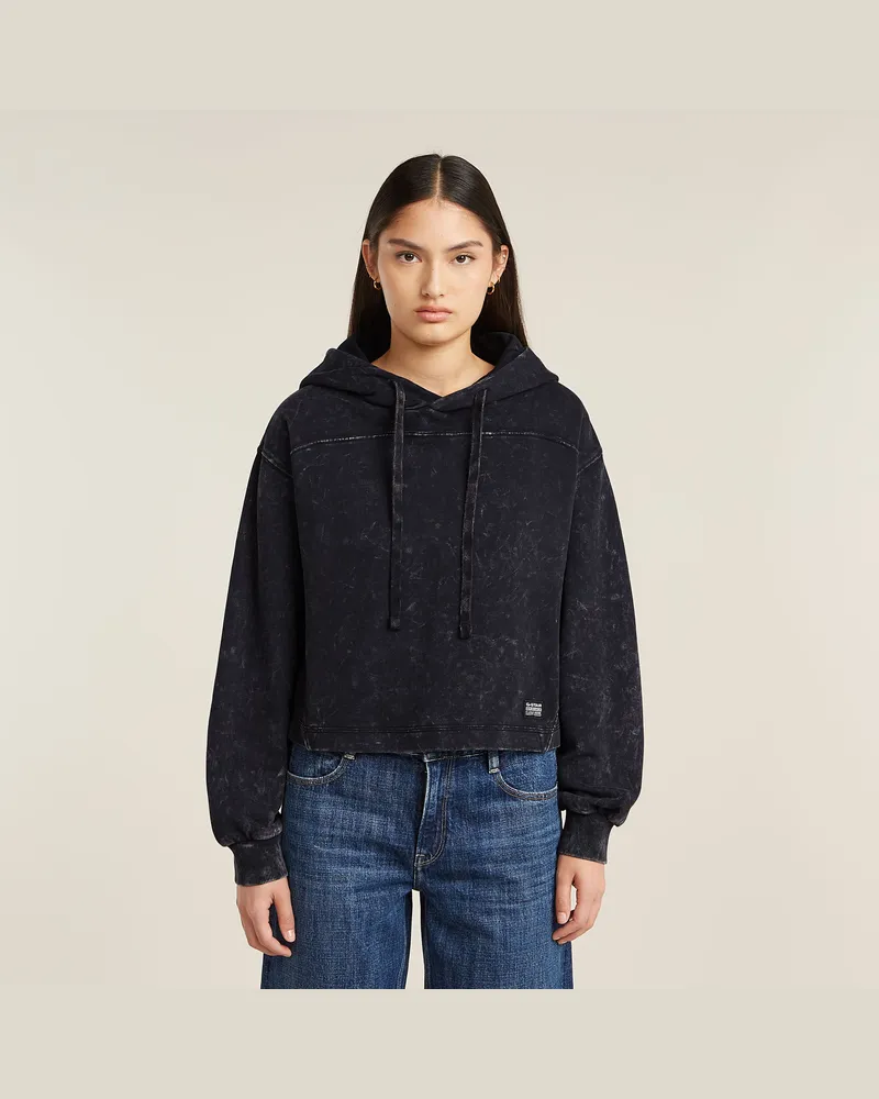 G-STAR RAW Overdyed Loose Hooded Sweatshirt - Schwarz - Damen Schwarz