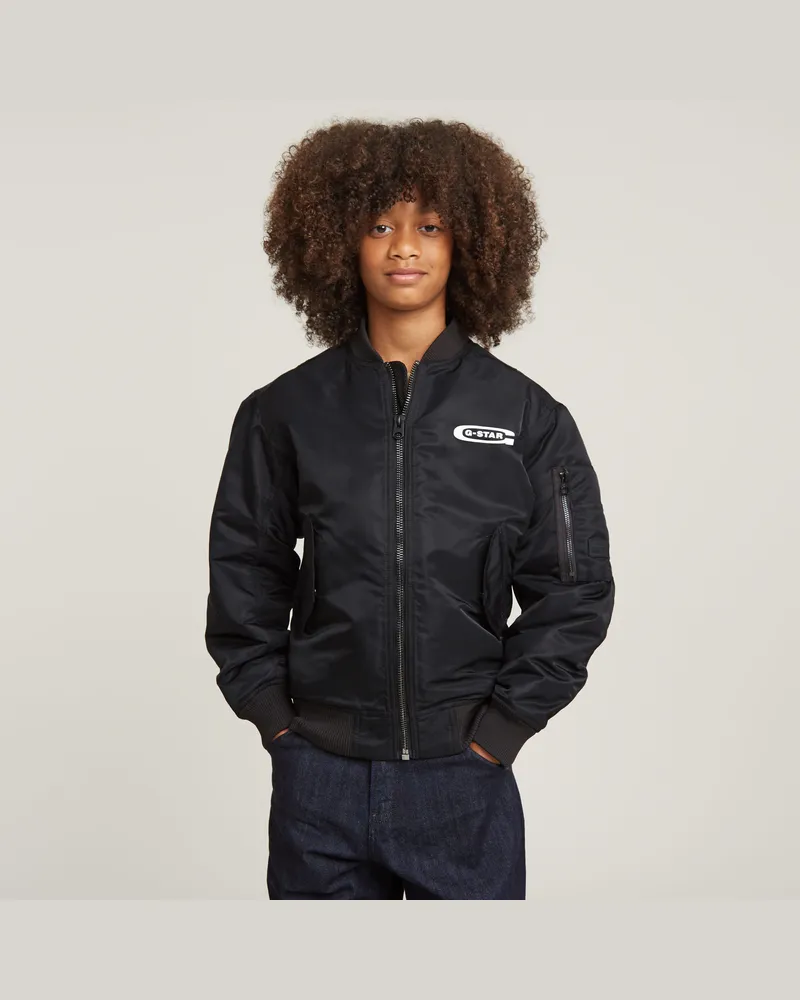 G-STAR RAW Jungen Bomber Jacke - Schwarz - jungen Schwarz
