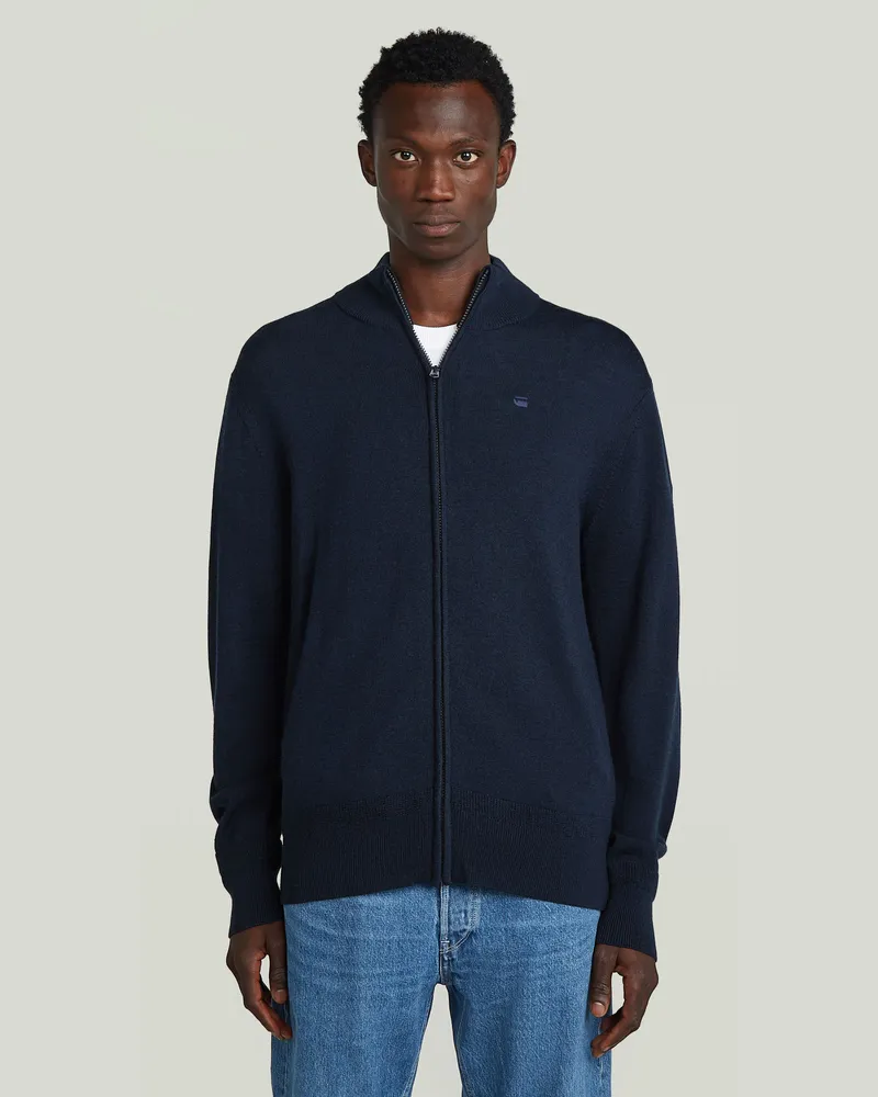 G-STAR RAW Premium Core Full Zip Knit - Dunkelblau - Herren Dunkelblau