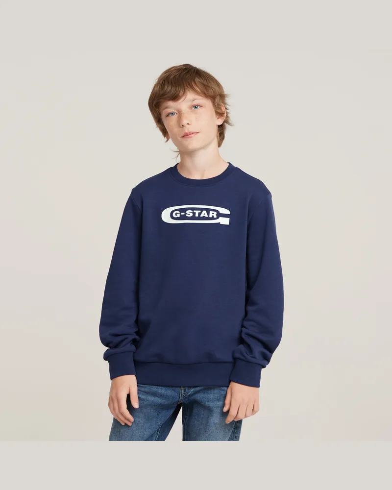 G-STAR RAW Jungen Sweatshirt Unbrushed - Dunkelblau - jungen Dunkelblau