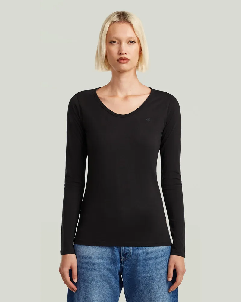 G-STAR RAW Core Eyben Slim U T-Shirt - Schwarz - Damen Schwarz