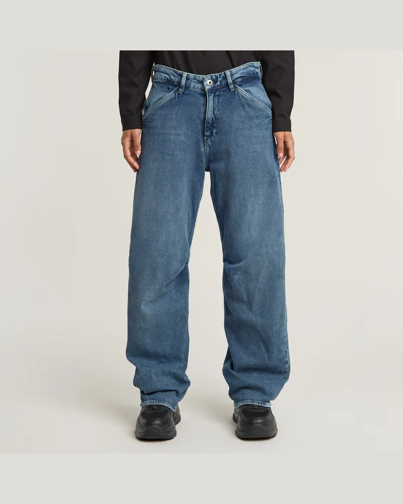 G-STAR RAW Eve Low Wide Leg Jeans - Mittelblau - Damen Mittelblau