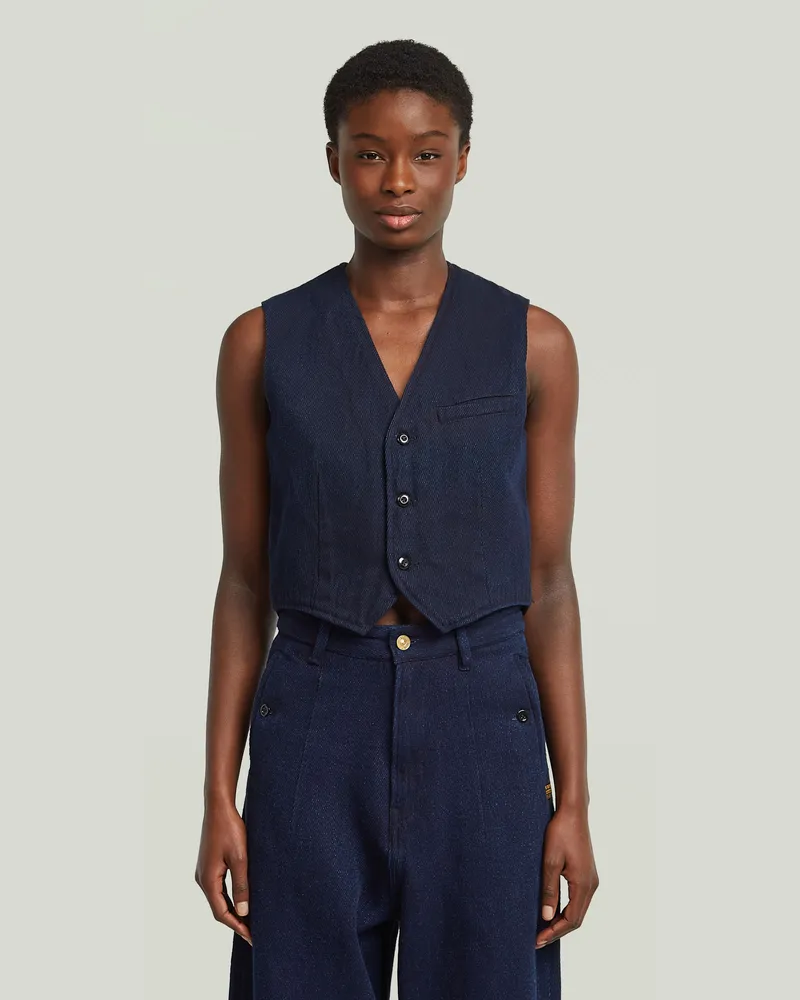 G-STAR RAW Denim Weste - Dunkelblau - Damen Dunkelblau