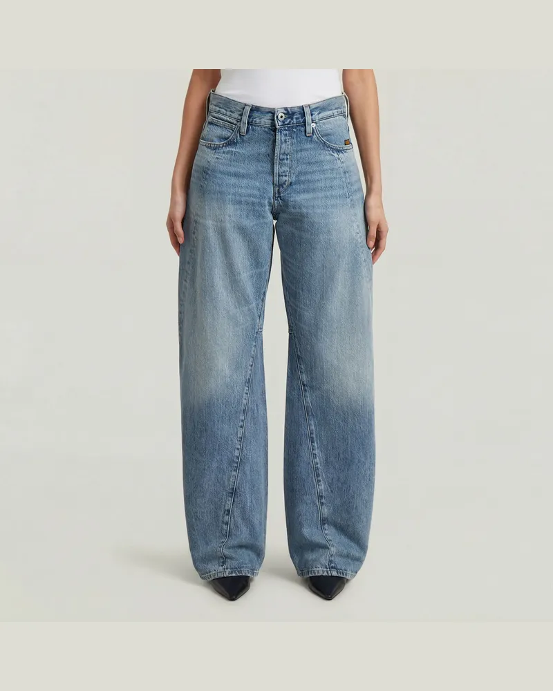 G-STAR RAW Contor Wide Jeans - Mittelblau - Damen Mittelblau