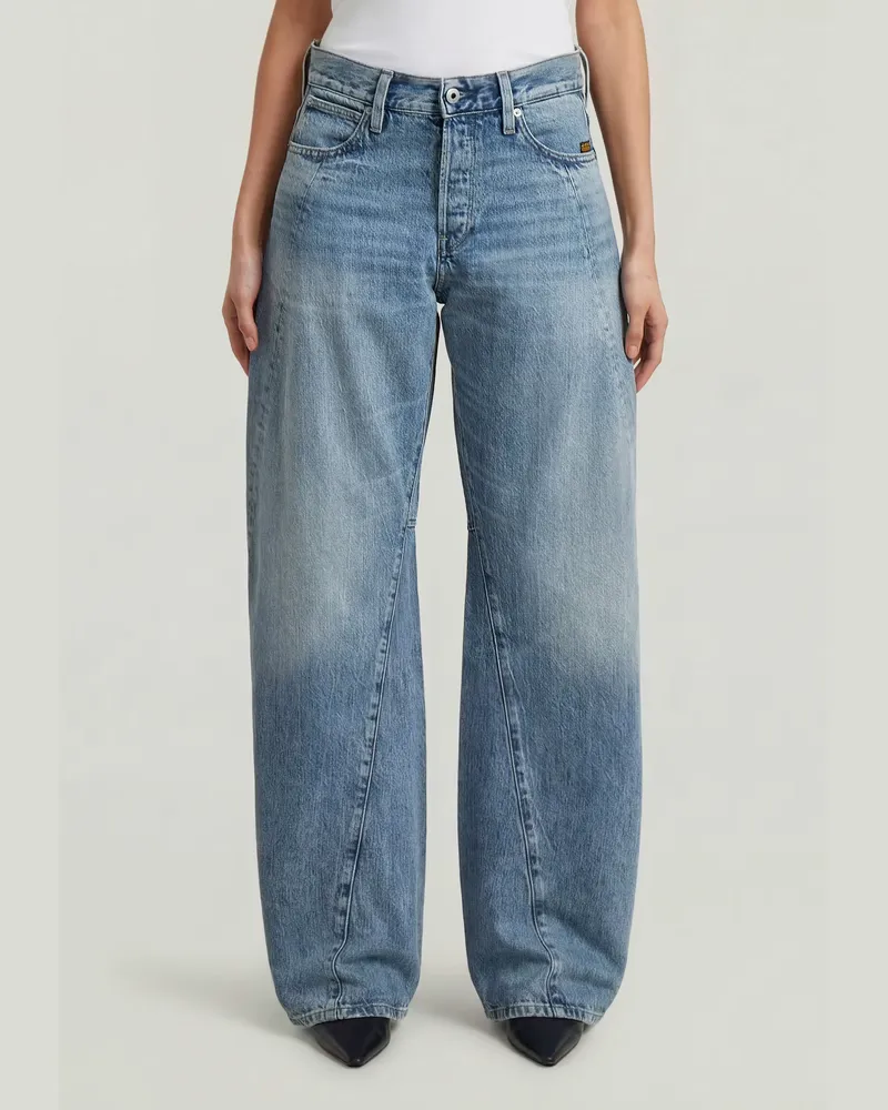 G-STAR RAW Contor Barrel Wide Jeans - Mittelblau - Damen Mittelblau