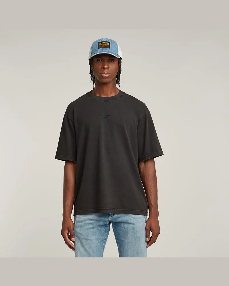 G-STAR RAW Overdyed Center Chest Boxy T-Shirt - Schwarz - Herren Schwarz