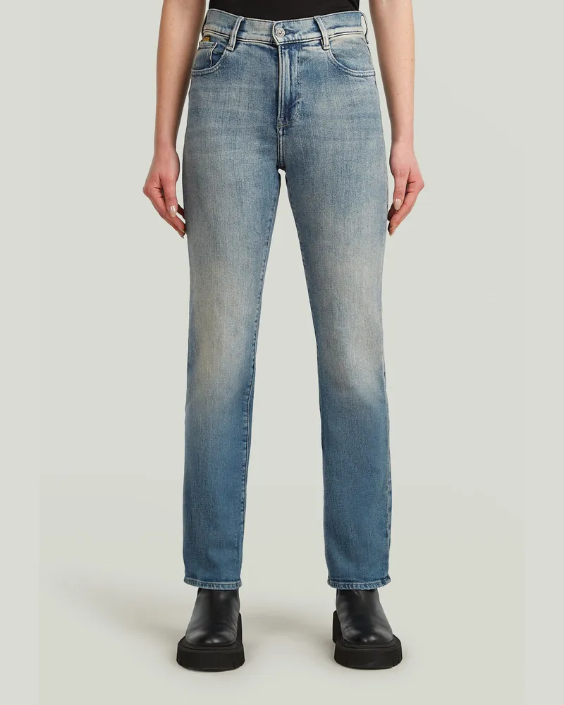 G-STAR RAW Viktoria High Straight Jeans - Mittelblau - Damen Mittelblau