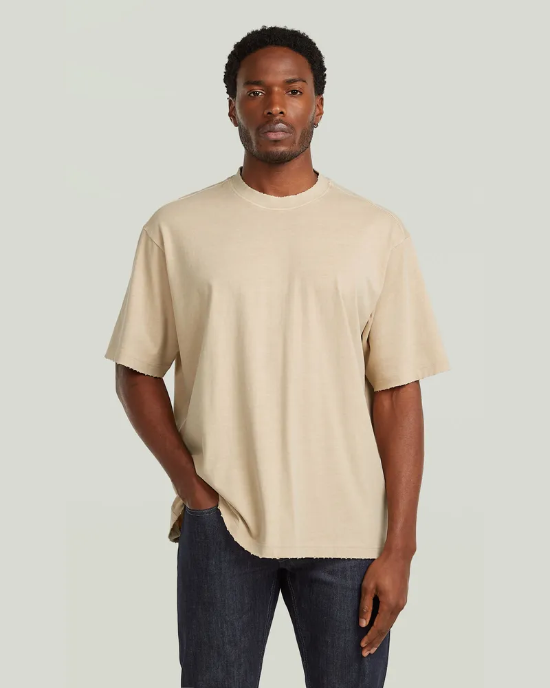G-STAR RAW Back Graphic Loose T-Shirt - Beige - Herren Beige