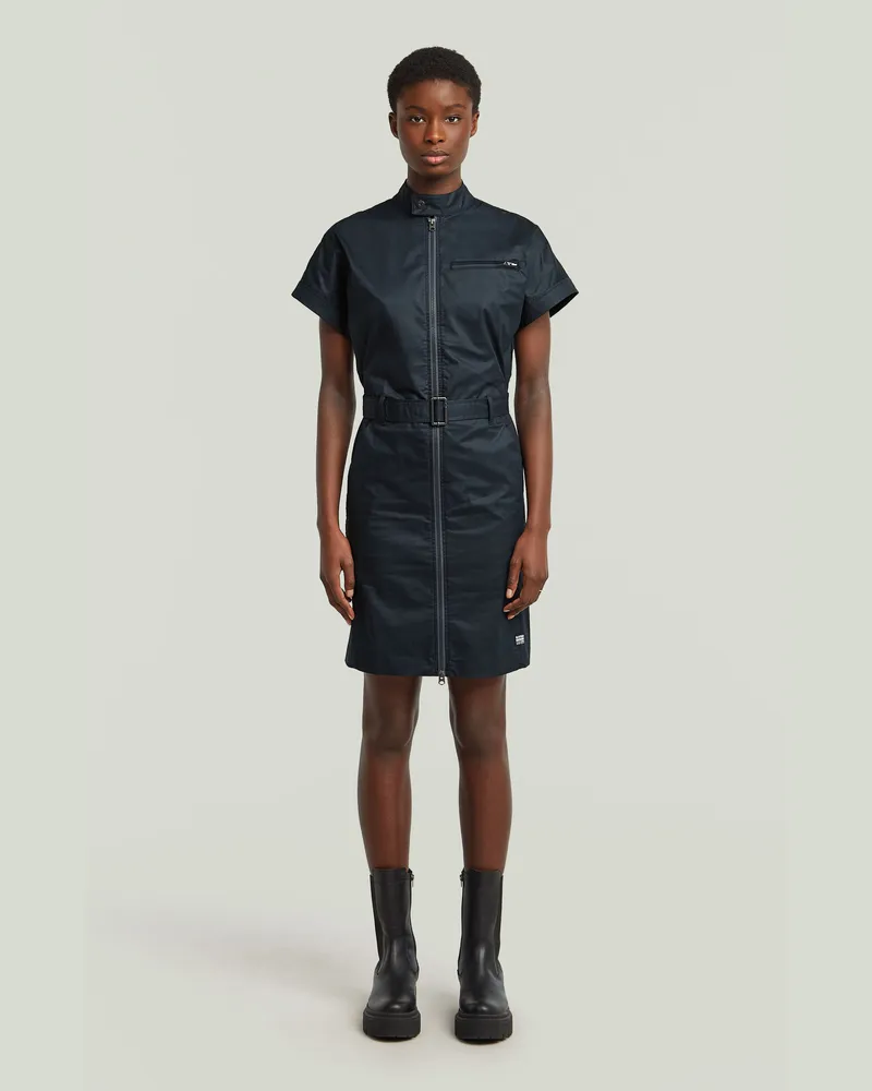G-STAR RAW Belted Kleid - Dunkelblau - Damen Dunkelblau