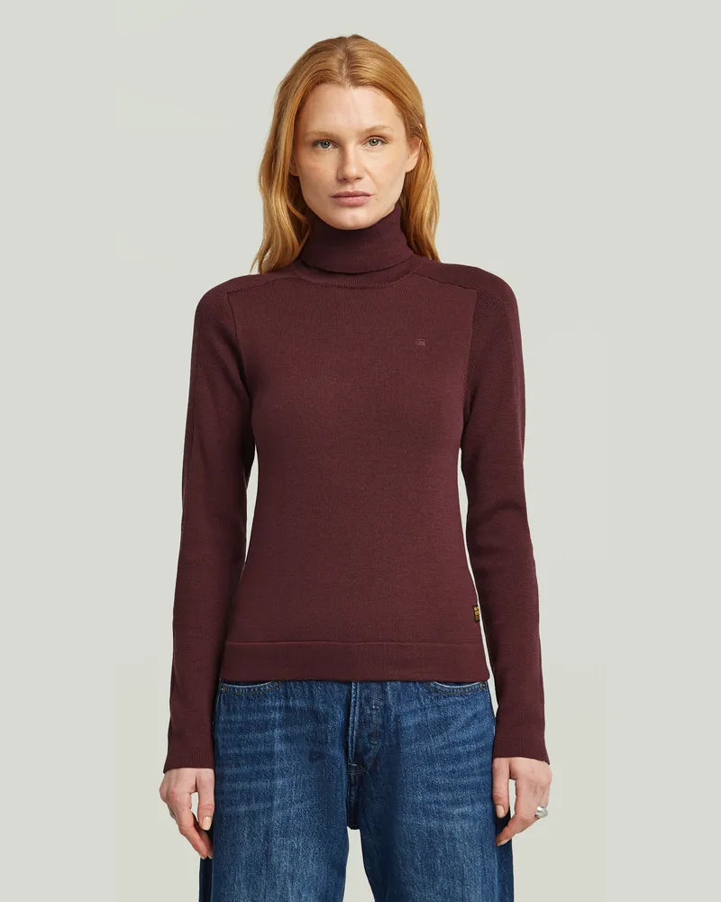 G-STAR RAW Core Turtle Slim Knit - Rot - Damen Rot