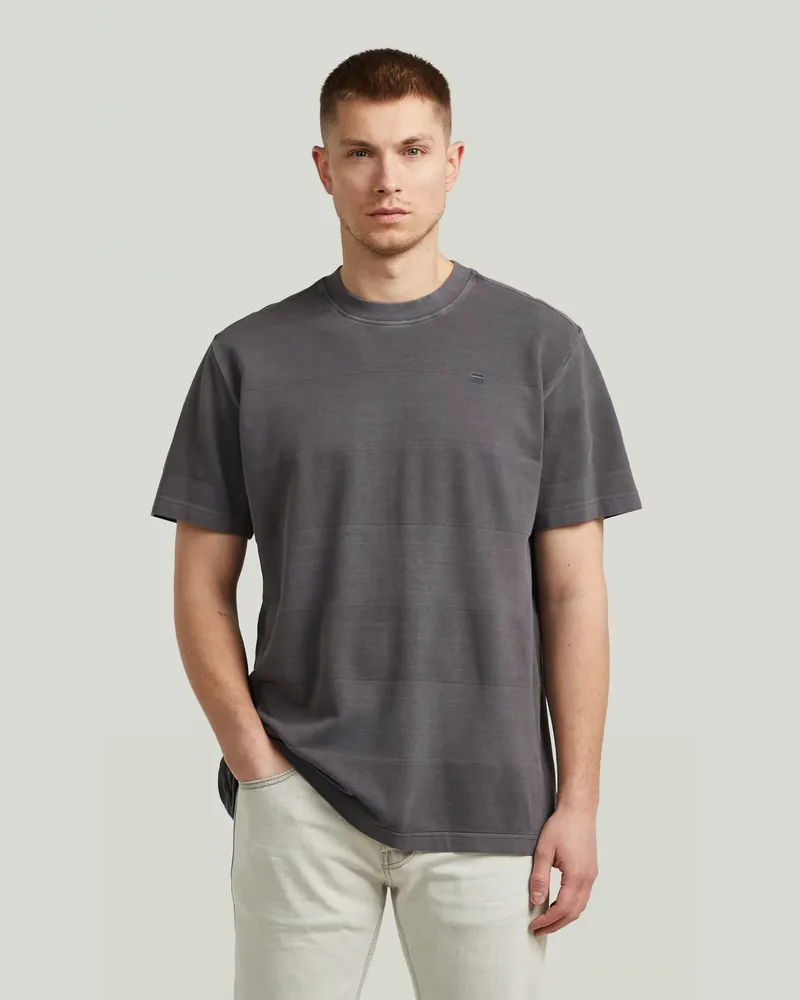 G-STAR RAW Washed Jacquard T-Shirt - Grau - Herren Grau