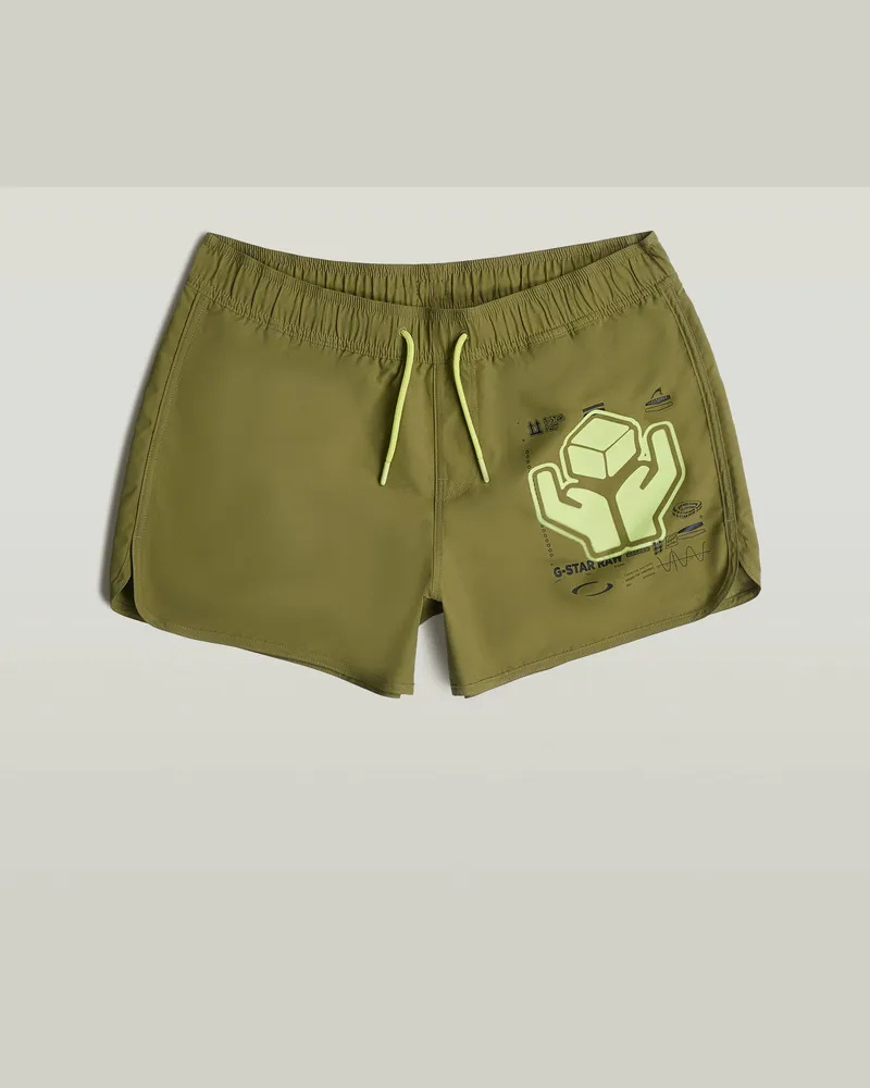 G-STAR RAW Carnic Graphic Badeshorts - Grün - Herren Grün