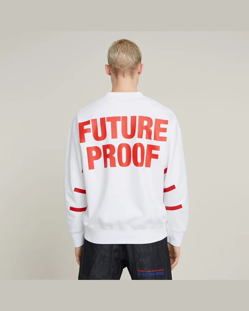 G-STAR RAW WVB Unisex Oversized Sweatshirt - Weiß - Herren Weiß