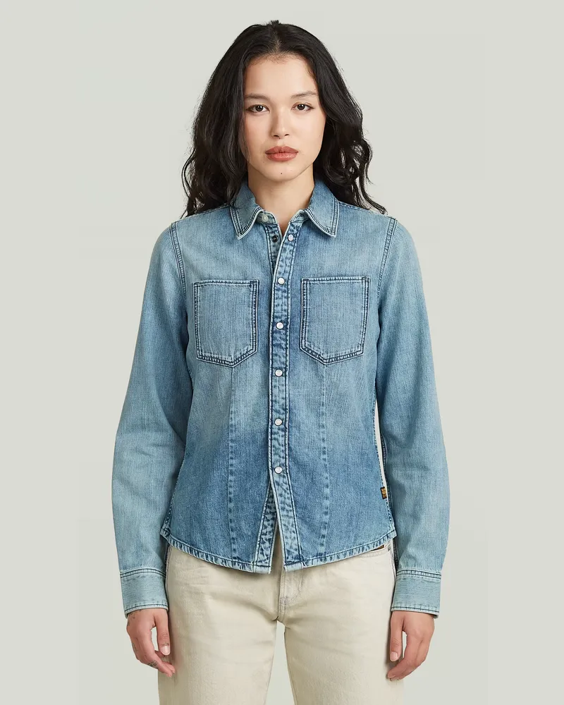 G-STAR RAW Kick Slim Hemd - Dunkelblau - Damen Dunkelblau