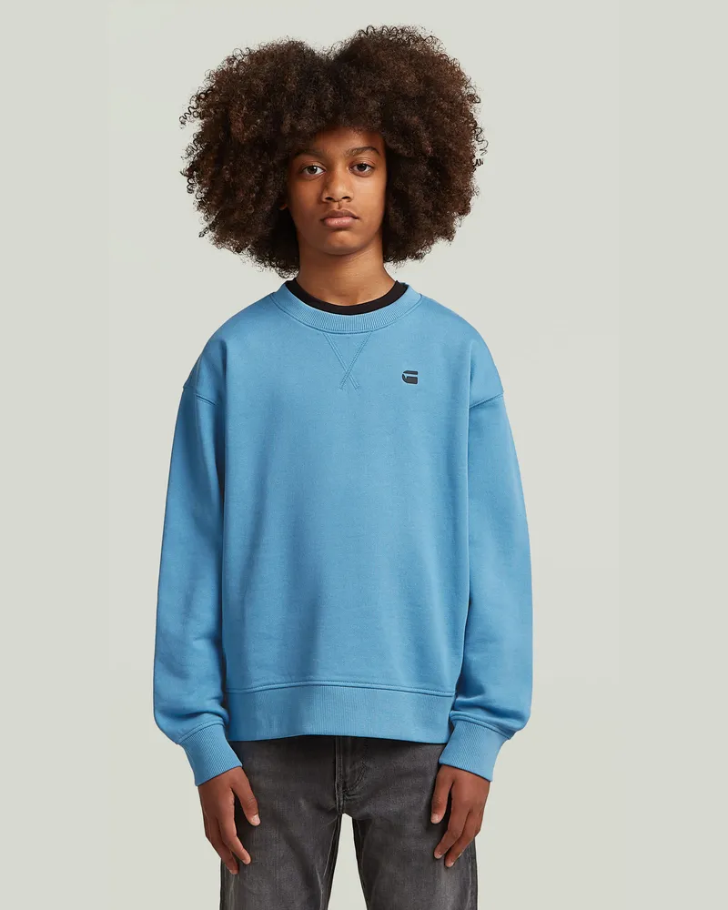 G-STAR RAW Boys Sweater Loose - Mittelblau - jungen Mittelblau