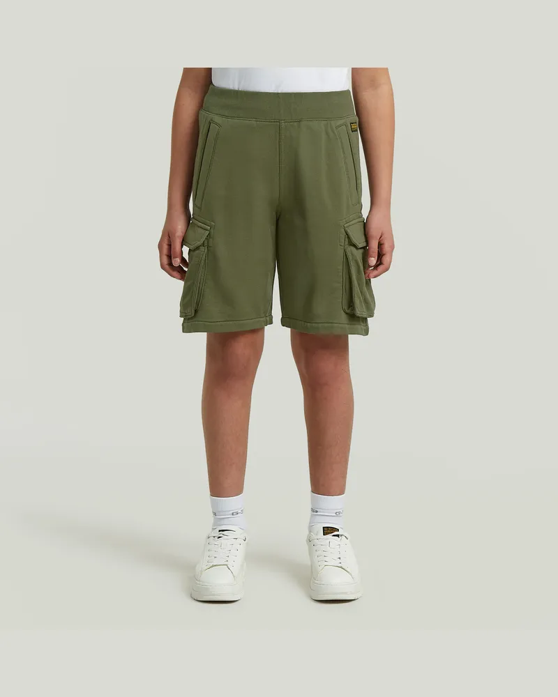 G-STAR RAW Boys Nifous Cargo Sweat Shorts - Grün - jungen Grün