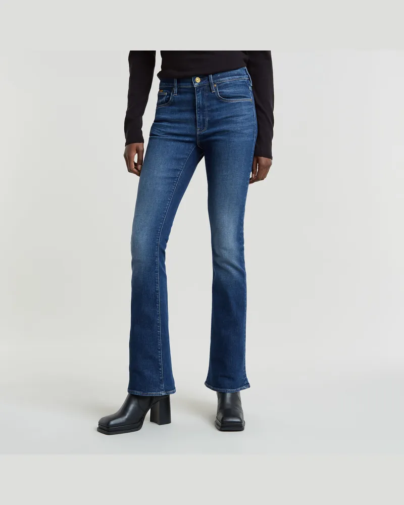 G-STAR RAW 3301 Flare Jeans - Mittelblau - Damen Mittelblau