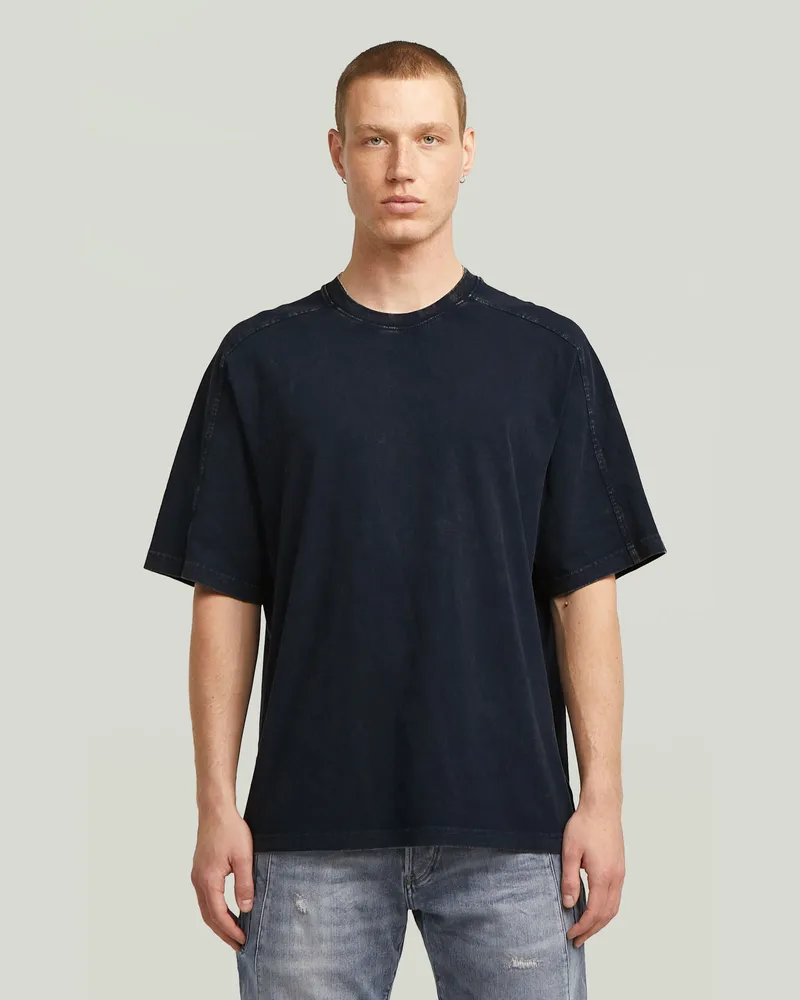 G-STAR RAW Washed Boxy T-Shirt - Dunkelblau - Herren Dunkelblau