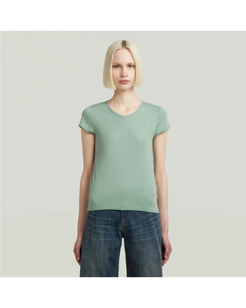 G-STAR RAW Eyben Slim V T-Shirt 2.0 - Grün - Damen Grün