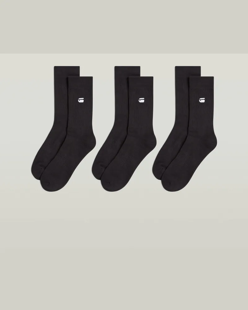G-STAR RAW Socken 3er-Pack - Schwarz - Herren Schwarz