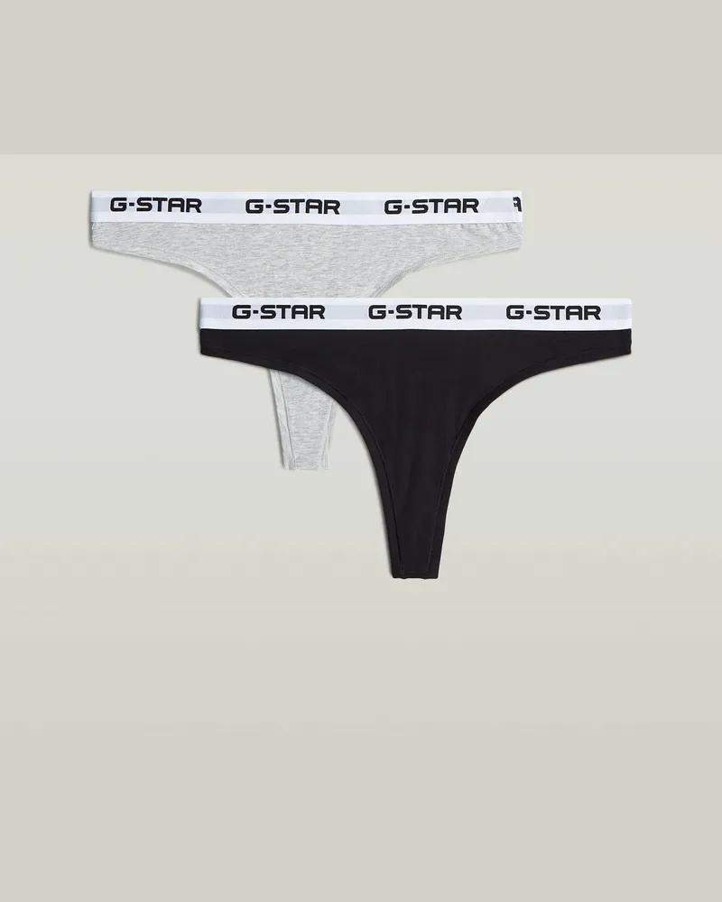 G-STAR RAW Thong Brief 2er-Pack - Mehrfarbig - Damen Mehrfarbig