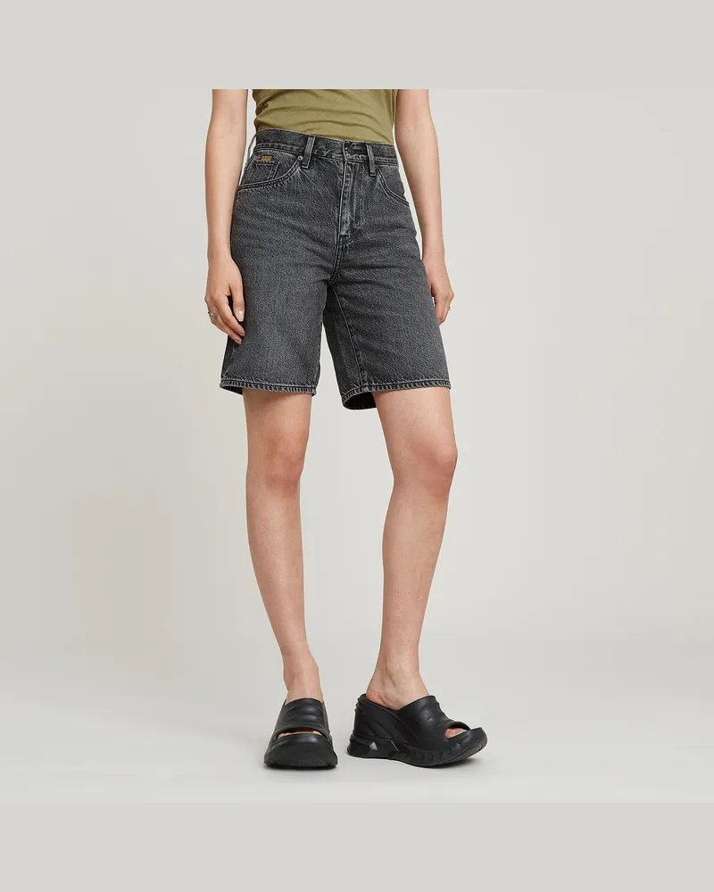 G-STAR RAW Viktoria Bermuda Shorts Clean Edge - Grau - Damen Grau