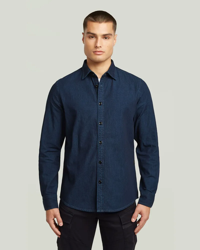 G-STAR RAW Clean Slim Hemd - Dunkelblau - Herren Dunkelblau